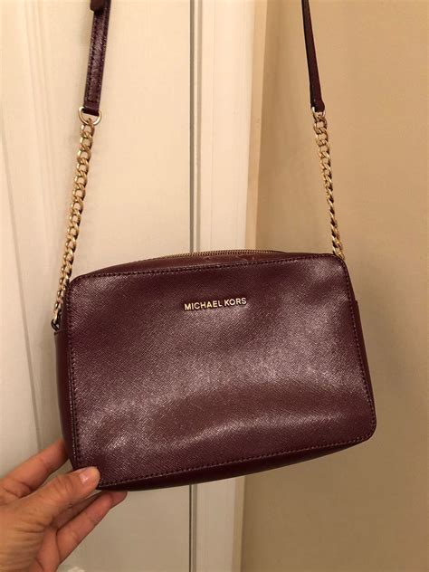 burgundy michael kors purse|michael kors burgundy crossbody bag.